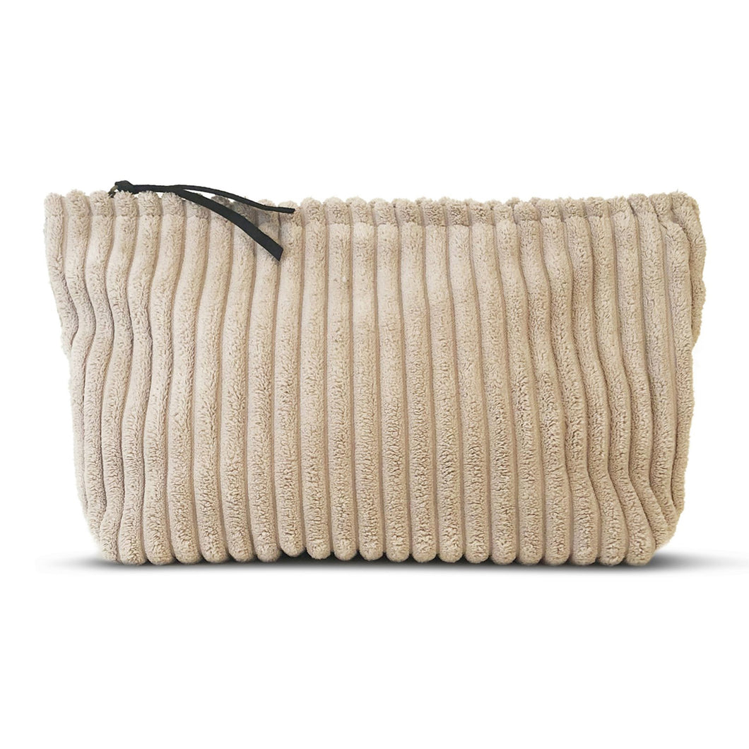 SOFIA Ribbed Velvet Pouch - Grappa